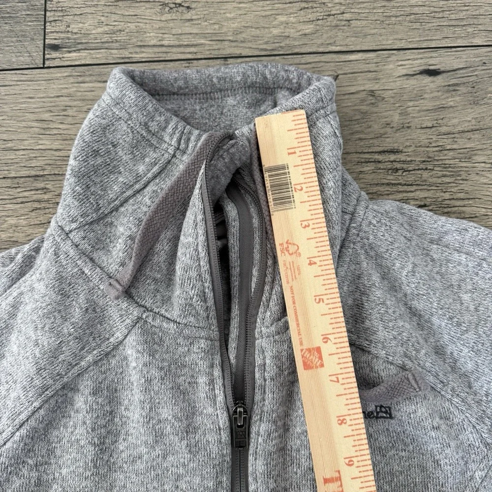 Avalanche Fleece Lined Zip Up Jacket Womens S Gray Mock Neck Long Sleeve Knitted - Picture 8 of 9